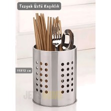 Jet's Home Tezgah Üstü Delikli Kaşıklık Çatallık ve Bıçaklık Ergonomik Paslanmaz Çelik 11X13 cm