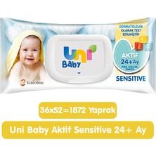 Uni Baby Aktif Sensitive Islak Mendil 36X52 1872 Yaprak