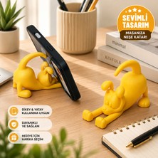 Basart Sevimli Köpek Tasarımlı Telefon Tutucu Masaüstü Telefon Standı Akıllı Telefon ve Tablet Uyumlu Dekoratif Telefon Standı