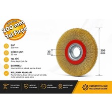 Meşem MSM4044 200 mm Dairesel Çelik Tel Fırça Temizleme Silme Fırçası