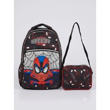 Başak Speedy Spiderman Temalı Ilkokul Sırt Çantası ve Beslenme Çantası Seti