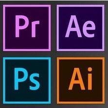 Adobe Photoshop + After Effects + Illustrator + Premiere Pro Ömür Boyu Dijital Lisans Hızlı Aktivasyon 3 Cihaz Ömür Boyu Kullanım Hakkı