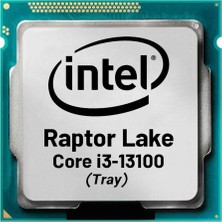 Intel Raptor Lake I3 13100 Tray 3.40GHZ ~ 4.50GHZ 12MB 1700P Kutusuz Işlemci (Kdo)