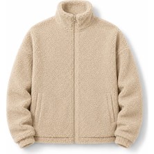 Ghassy Co. Erkek Alaska Regular Peluş Sherpa Kışlık  Tam Fermuarlı Polar Sweatshirt