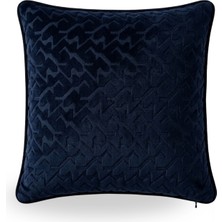 Lidoma Home "hound" Dokulu Kırlent Kılıfı - 45X45 - Koyu Lacivert