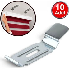 Alet Çantam Ekstra Büyük Kapalı Kasa Zebra Perde Montaj Aparatı (10'lu Paket) Metal 5 cm
