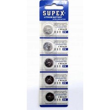 Supex CR1620-C5 3V Lityum Düğme Pil 5'li Paket (Kdo)