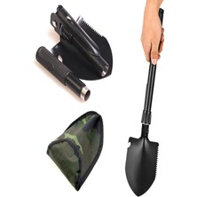BENCEAL 5 In 1 Pusulalı Portatif Kamp Küreği ve Kazması Outdoor Dağcılık Katlanır Kürek