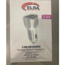 Elba ELB28-AR3P Elba 3.4A  2usb Araç Başlık (Kdo)