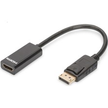 Assmann Digutus AK-340400-001-S Displayport (Dp)  HDMI Dp Erkek - HDMI Tip A Dişi, 0.15 Metre, Siyah (Kdo)
