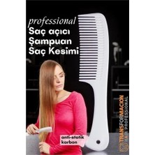 Aesco Dolaşık Saç Açıcı Tarak - Şampuan Saç Boyası Tarağı - Geniş Dişli Saç Kesim Tarağı Profesyonel 721784