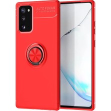 The Gencoo Samsung Galaxy Note 20 Kılıf Range Yüzüklü Silikon - Kırmızı