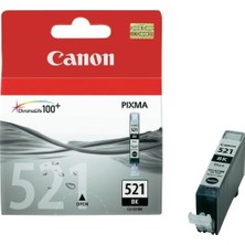 Canon CLI-521BK Black Siyah Mürekkep Kartuş MP260-540-550-560-620-630 MX860-870 (Kdo)