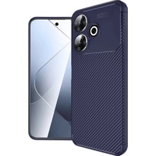Renas Store Xiaomi Redmi 13 4g Kılıf Auto Focus Karbon Kapak - Lacivert