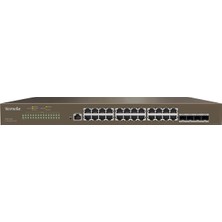 Tenda TEG5328F 24 Port 10-100-1000 Switch 4 Port Sfp Yönetilebilir L2 Çelik Kasa Rack Mount (Kdo)