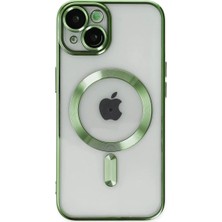 Renas Store Apple iPhone 14 Plus Kılıf Kross Magneticsafe Kapak - Koyu Yeşil