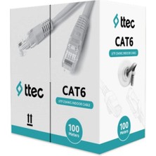 Ttec Plus Ttec KBL-CAT6-23CCA-IN100G Iç Mekan Pvc Gri 100 Metre Kablo (Kdo)