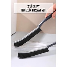 Aesco 2 Li Çok Amaçlı Temizlik Fırçası & Derz Fırçası & Mutfak Banyo Temizlik Fırçası