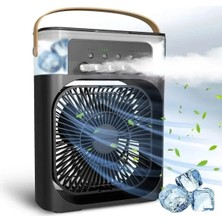 Aesco Ieg™ Taşınabilir 3 Farklı Mod Ayarlı 7 Farklı LED Işıklı Sulu Soğutmalı Taşınabilir Masaüstü USB Fan Vantilatör