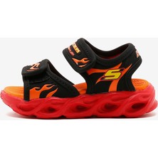 Skechers Thermo-Splash - Heat Tide Küçük Erkek Çocuk Siyah/kirmizi Işıklı Sandalet 400102N Bkrd
