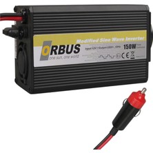 Aesco Orbus MS150W 150W 12V Dc - 220V Ac Modifiye Sinüs Araç Çakmaklık Inverteri