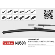 Silbak Kmrsfres Silecek Süpürgesi Muz Tipi 600MM A, B, C, D ve U Tip Kollara Uygun Silecek Süpürgesi