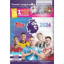 Hediyecik Topps Premier League 2026 Başlangıç Paketi Starter Pack Futbolcu Kartları Albümü Set
