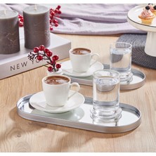 altabi Aynalı Sunum Tepsisi – Gümüş Çerçeveli 12 x 30 cm 2 Adet Ister Tepsi / Ister Duvar Aynası