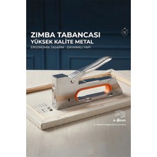 Lenox Tools Mekanik Zımba Tabancası 4 8 mm Güçlü El Zımbası Ahşap Kumaş Karton Uyumlu Paslanmaz Çelik