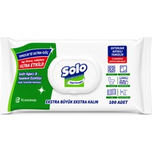 Solo Islak Temizlik Havlusu Tüm Yüzeyler Ekstra Büyük Kalın 100 Adet