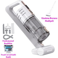 Renas Store Ezere 15000PA LED Işıklı Kuru Islak Kullanım  Kablosuz Güçlü El Araç-Ev SÜPÜRGESI-(5775)