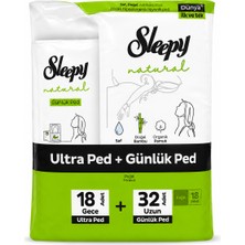 Sleepy Natural Ultra Gece Pedi 18 Adet + Uzun Günlük Ped 32 Adet