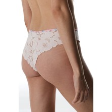 Penti Bej Lace Dantel V Model Brazilian Külot