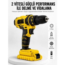 Renas Store Matkap Seti 24 Parça Çift Bataryalı Darbeli LED Işıklı Vidalama