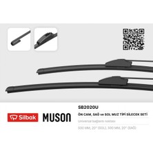 Silbak Kmrsfres Silecek Süpürgesi 500/500MM Muz Tipi Duster 10/09-11/14 -Logan 07/04-Logan Mvc 07 Sandero 06/08