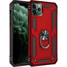 Magicool Iphone 11 Pro Kılıf Sofya Yüzüklü Silikon Kapak - Kırmızı