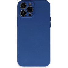 Renas Store Iphone 13 Pro Max Kılıf Nano Içi Kadife Silikon - Lacivert