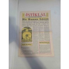 İstiklal 30 Ocak 1963 Tarihli Istiklal Gazetesi.sayi 111 Nadir - Bir Kanun Lâzım Manşeti- Sadettin Evrin'in Garip Fikirleri Haberi- Müslüman! Başlıklı Yazı