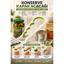Paslanmaz Çelik Konserve Kapak Açacağı – Ergonomik Manuel Konserve ve Kavanoz Açacağı – Dayanıklı Mutfak Aparatı