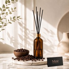 Premium Seri Kahve Kokulu Çubuklu Oda Kokusu - Amber Şişe 100 ml