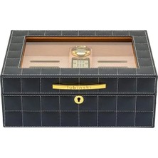 Lubinski Camlı Deri Grey Humidor YJA-60011-GY