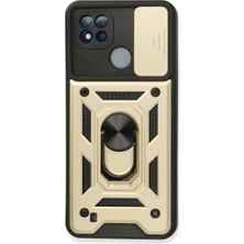 Renas Store Realme C11 2021 Kılıf Pars Lens Yüzüklü Silikon - Gold