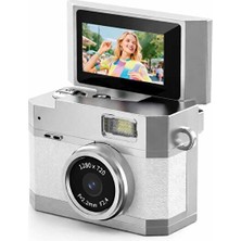 Forestia Mini Dijital Kamera 720P Video Kayıt Foto - 180° Hareketli Ekran - Type-C Şarjlı Kolye Anahtarlık Tasarım