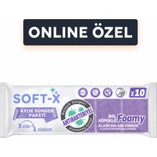 Soft-X Antibakteriyel Aylık Sünger Paketi 10'lu Paket