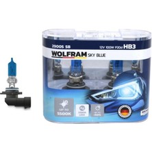 Wolfram Kmrsfres Ampul 12V Hb3 100 P20D Sky Blue Beyaz Işik
