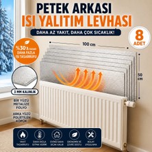 Baffhome 8 Adet Petek Arkası Yalıtım Levhası Alüminyum Folyo 8 Radyatör Arkalığı