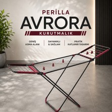 Atlanta Home Perilla Avrora Tek Katlı 2 Kanatlı Çamaşır Kurutmalığı Katlanabilir Dayanıklı Yer Tasarruflu