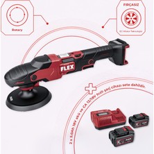 Flex Pe 2 18-Ec Çift Akülü Rotary Polisaj Makinesi Seti 18V (2. Nesil) | Fırçasız Kömürsüz Motor