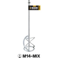 Sgs M14 Mix Boya Alçı Harç Tutkal Karıştırıcı 120X600 Mm.