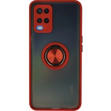 Verto Newface Oppo A54 4g Kılıf Montreal Yüzüklü Silikon Kapak - Kırmızı
